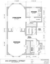 1 Bedroom floor plan